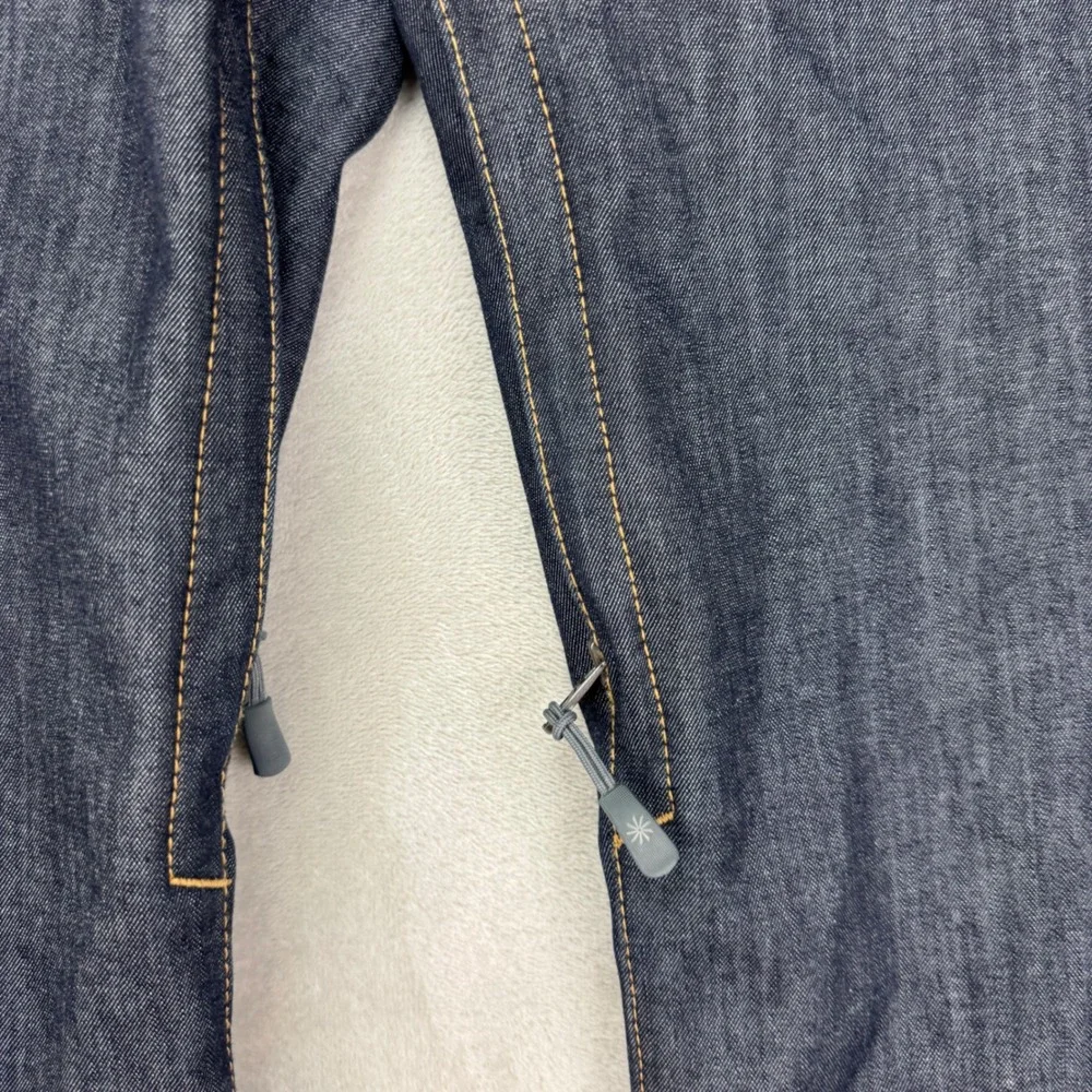 Athleta Denim Snow Pants Womens 0 Blue Flare Ski Snowboard Winter Hiking 2011